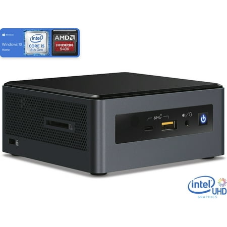 Intel NUC8i5INHPA Mini PC, Intel Core i5-8265U Upto 3.9GHz, 8GB RAM, 128GB SSD + 500GB HDD, AMD Radeon 540X, HDMI, Mini DisplayPort, Card Reader, Wi-Fi, Bluetooth, Windows 10 Home