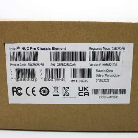 Intel Next Unit of Computing Kit Pro Chassis Element CMCM2FB - Barebone - mini PC - no CPU up to - Gigabit Ethernet