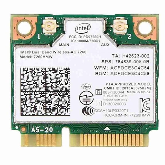 Intel Wireless-AC 7260HMW Network Card Half Mini PCIe Card Wifi ! J9K