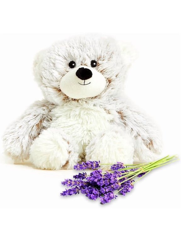 Junior 9 Marshmallow Bear Stuffed Animal, Microwavable Heated Plushies and Weighted Soft Plush Toys