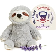 warmies 13” Gray Sloth Stuffed Animal, Microwavable Heated Plushies and Weighted Soft Plush Toys