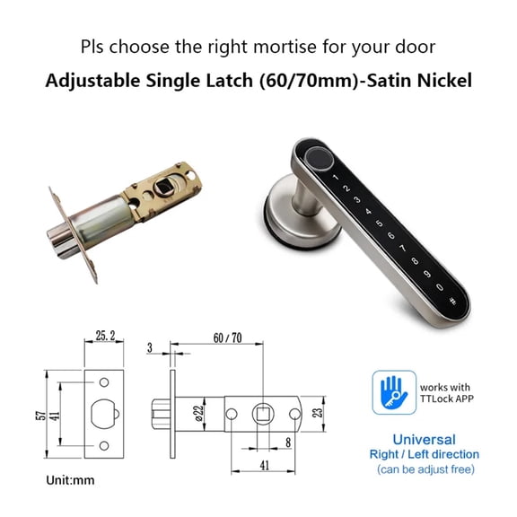 Inteligente ttlock app Fingerprint Electronic Door Lock Wifi Digital Password Lever Magnetic Door Handle Deadbolt Lock