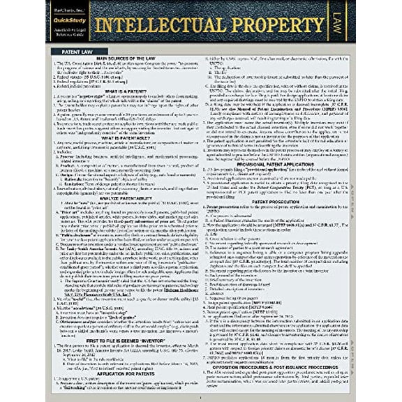 Pre-Owned Intellectual Property: A Quickstudy Laminated Law Reference Guide Paperback