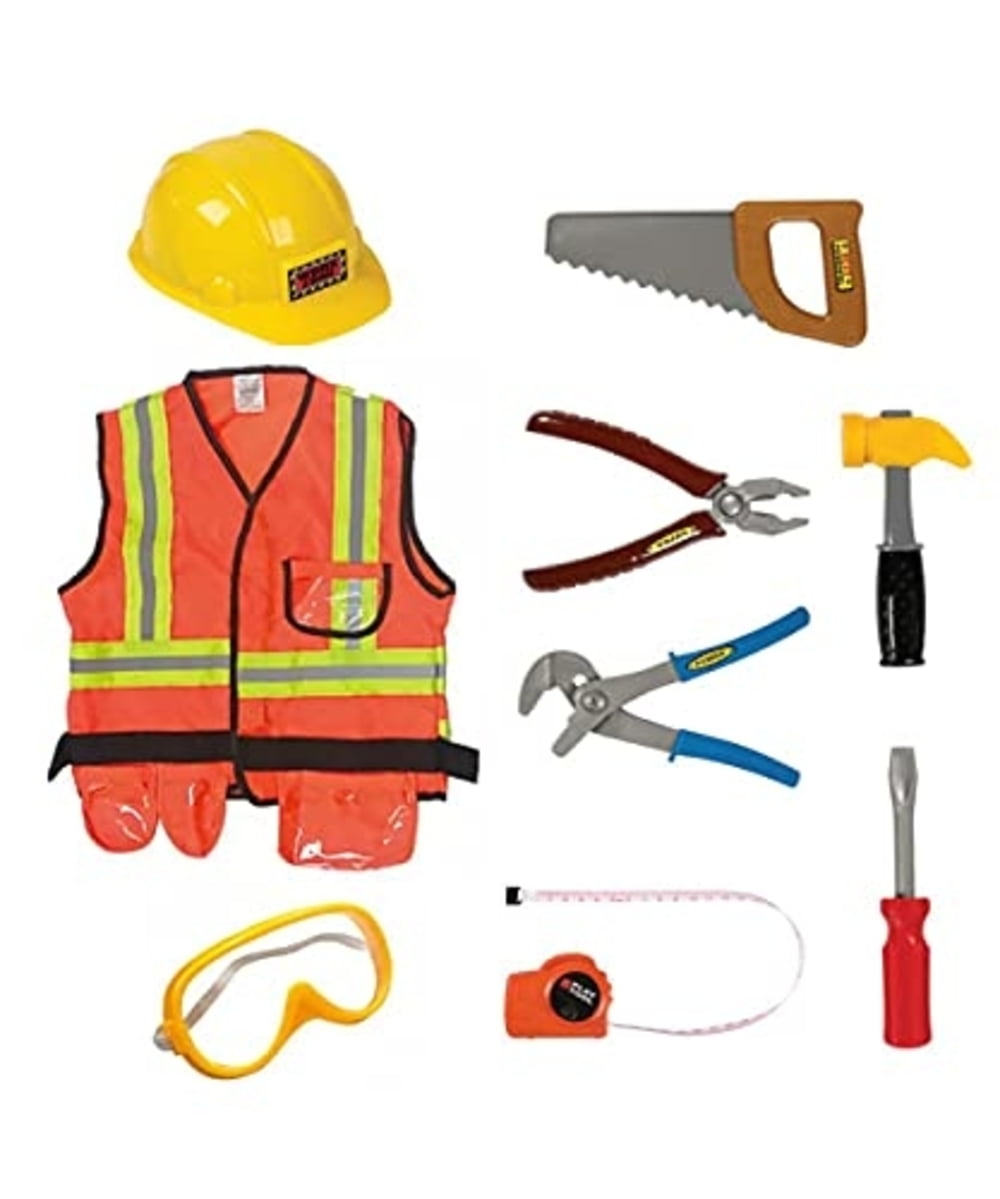 Construction Worker Costume Role Play Kit Set,engineering Dress Up Gift  Educational Toy For Halloween Activities Holidays - Cosplay Costumes -  AliExpress