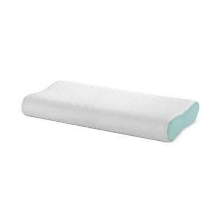IntelliSLEEP White/Green Natural Comfort Contour Memory Foam Pillow, US King.