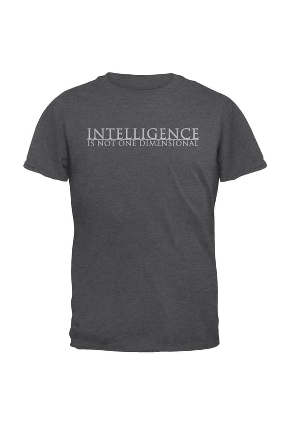 Intelligence Is Not One Dimensional Mens T Shirt Dark Heather LG