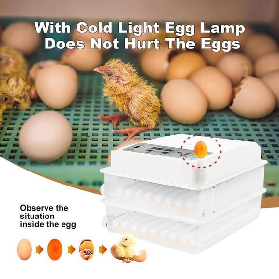 Intelligent 120 Eggs Egg Hatcher, Chicken Incubator for Eggs, Egg Turning Incubator, Automatic Poultry Hatcher for Chicken, Pigeon, Quail, Duck Eggs