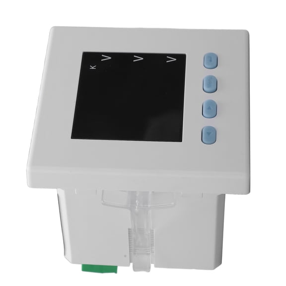 Intelligent 3 Phase Digital Voltmeter AC 220V/400V White ABS Backlight LCD Multi-Functional Electricity Usage Monitor Power Analyzer Panel Meter (4.33 x 3.54 x 3.54 inches / 11.0 x 9.0 x 9.0 cm)