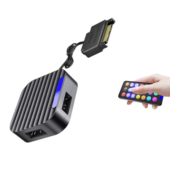 Intelligent ARGB Controller for PC 5V 3Pin Satas Connection Base Featuring MultiLighting Mode Remote Controls