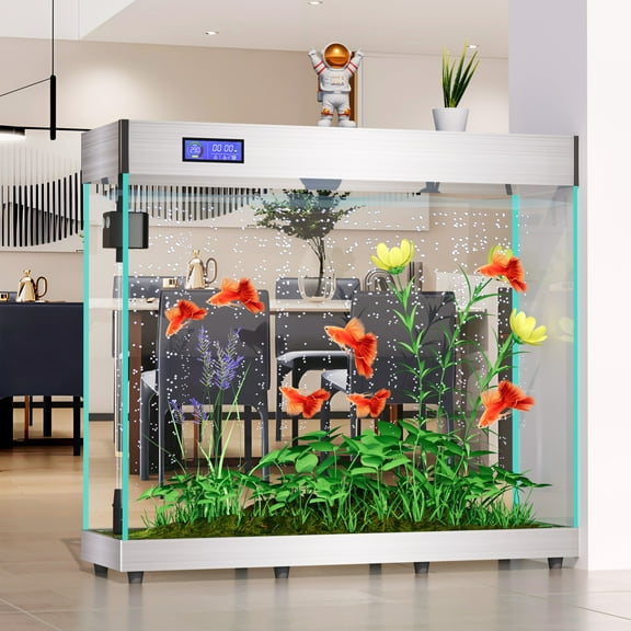 Intelligent Automatic Circulation Integrated AquariumSilver 42.5W x 13.8D x 47.2H 110Gal