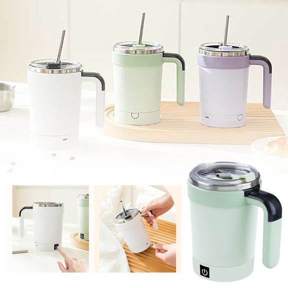 Intelligent Automatic Stirring Cup with Temperature Measurement Portable Rechargeable Coffee Protein Shaker Fitness Mixing Mug Available in B Color