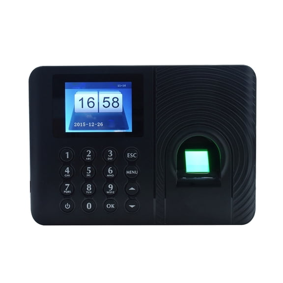 Intelligent Biometric Fingerprint Password Attendance Machine Employee Checking-in Recorder 2.4 Inch TFT LCD Screen DC 5V - Efficient Management