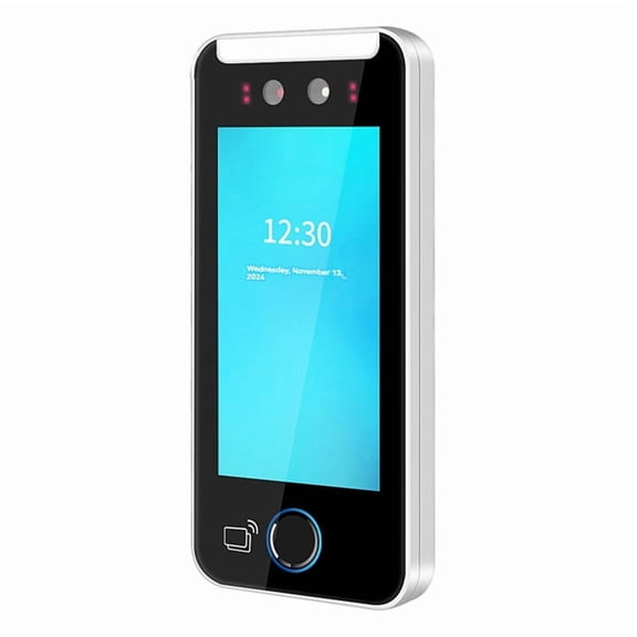 Intelligent Biometric Fingerprint Time Attendance Machine 5000 Users 5In Touch Lcd 2MP Camera Time Attendance B,1 * Access Control Keypad,Black & Silver
