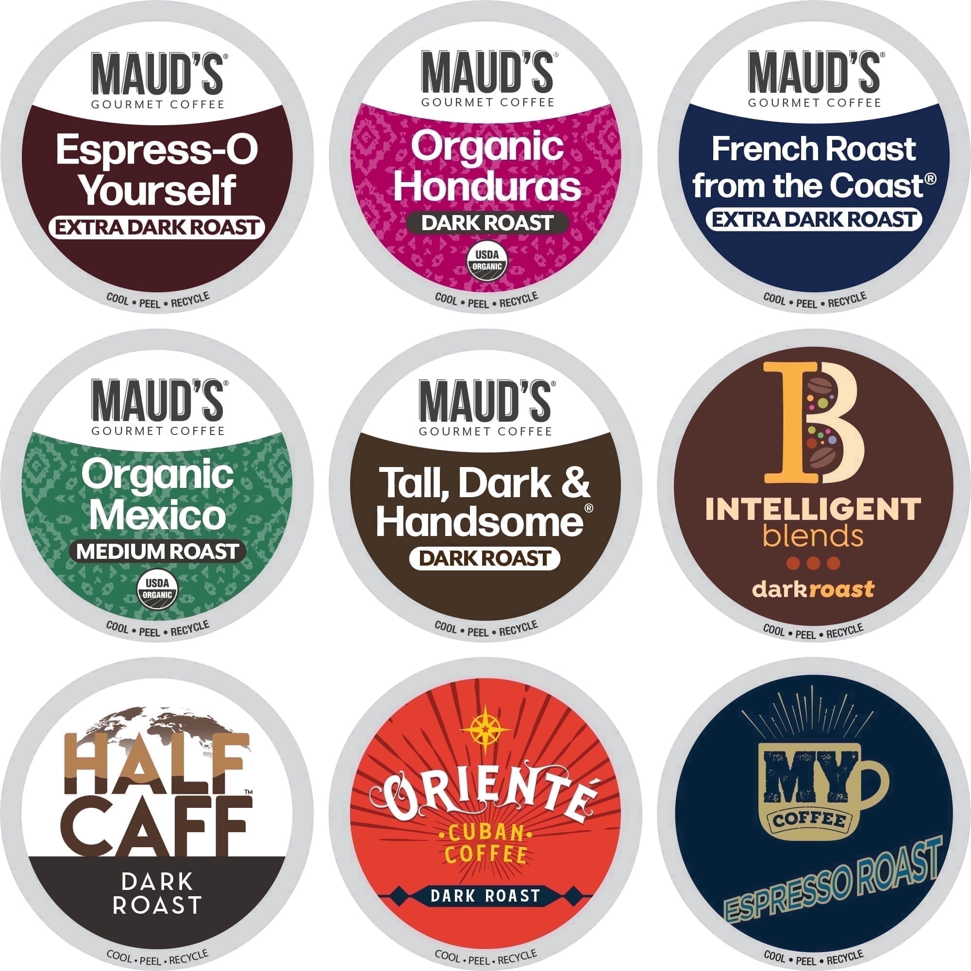 Intelligent Blends Bold Roast Coffee Pods Variety Pack, Compatible w/ K-Cup Brewers, 50ct