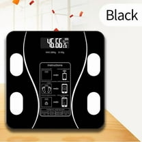 Digital Body Fat Scale Connected to Mobile Displays BMI Body Fat Muscle Mass with Wireless Connectivity, Black