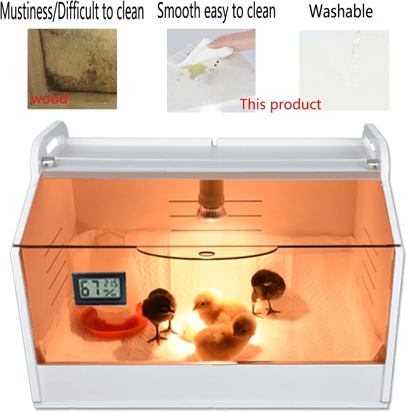 Intelligent Brooder Box for 10-15 Chicks Quail Birds Poultry with Digital Display