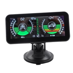 Intelligent Car Inclinometer and Digital Slope Meter Tilt Gauge for Automobile Dashboard Mount, High-Resolution HUD Angle Pitch and Roll Level Indicator, 110V compatible (6.3 x 4.33 In / 16 x 11 cm)