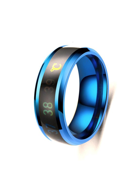 Intelligent Color Changing Ring for Men and Women Stainless Steel Finger Jewelry