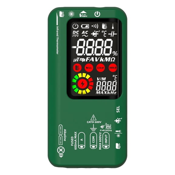 Intelligent Color Screen Multimeter Infrared Temperature Tester Dual-mode Power Supply Large-screen Multimeter ,Battery Test