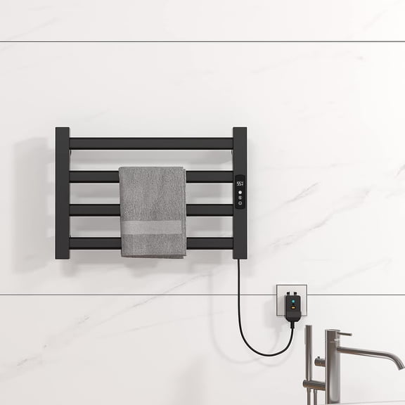 Intelligent Constant Temperature Towel Heater, Bathroom Radiator With Led Touch Display(1-9 Hours Time), Measurement Electric Towel Radiator For Household