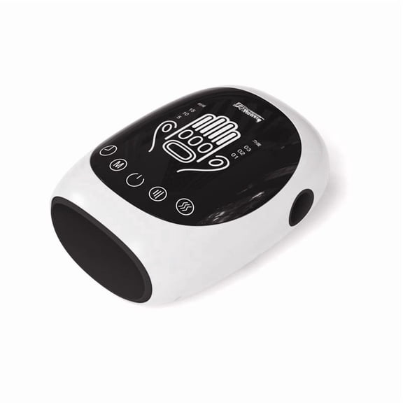 Intelligent Cordless Hand Massager with Heat and Air Compression, Rechargeable Palm & Finger Relaxation Device with 6 Modes, Ergonomic Hand Wellness Machine for Daily Rejuvenation, White