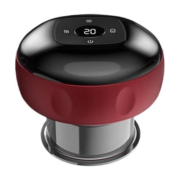 Intelligent Cupping Massager with Lcd Display, 12-Level Red Light Heating and Negative Pressure for Home Use