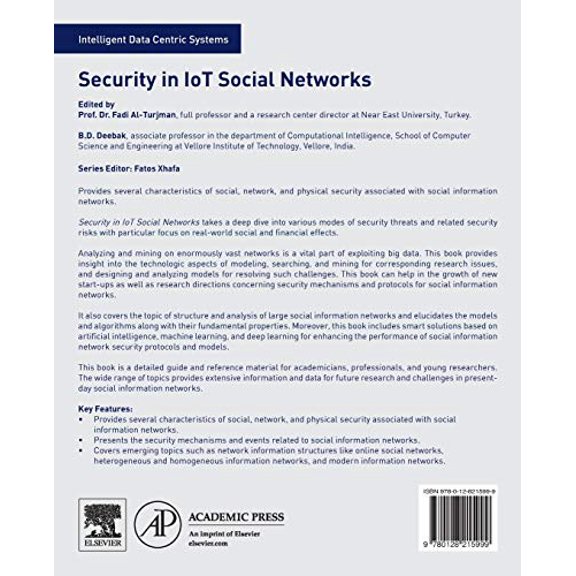 Pre-Owned Intelligent Data-Centric Systems Security in Iot Social Networks, (Paperback)