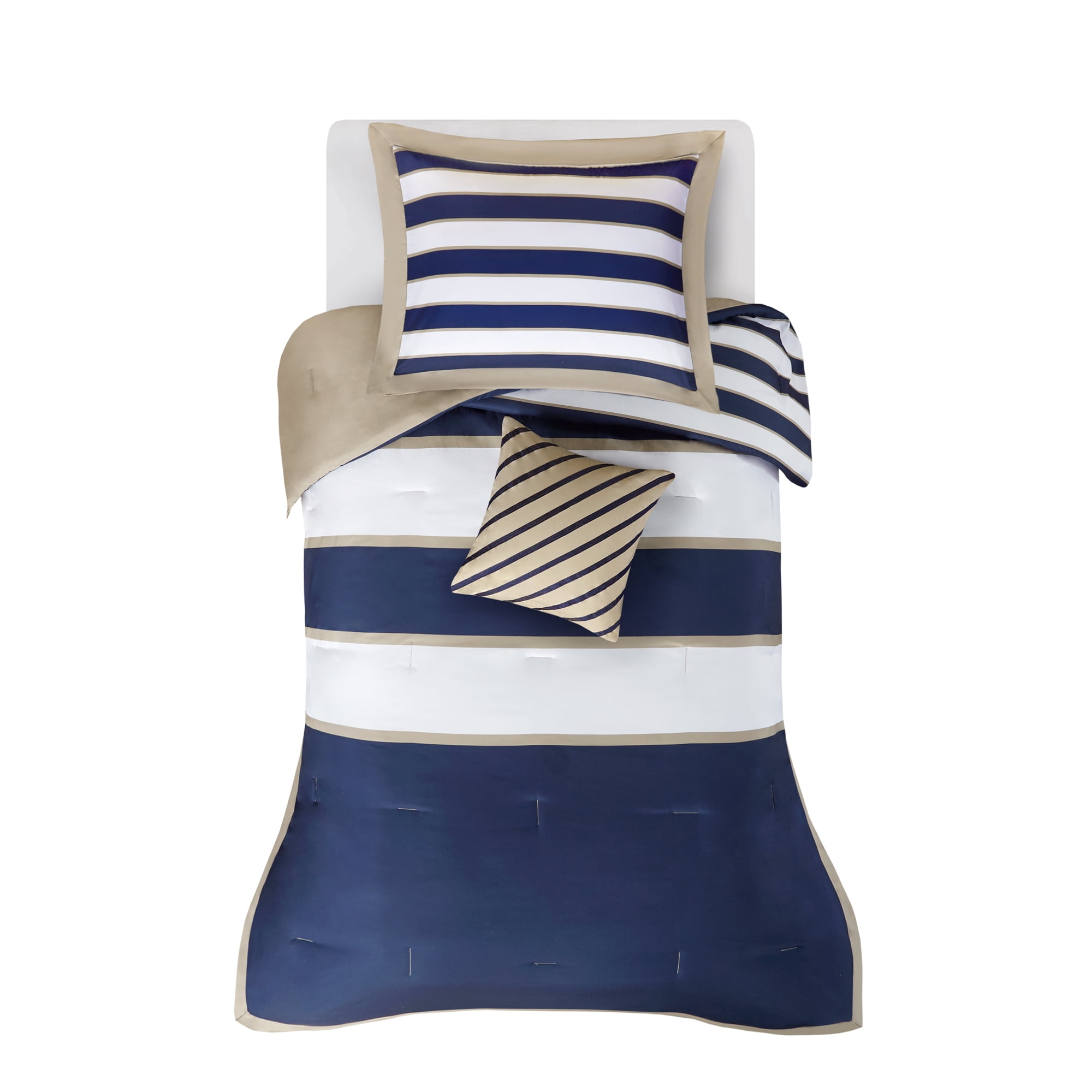 Intelligent Design 3Piece Blue Ashton Comforter Set, Twin XL