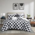 thumbnail image 1 of Intelligent Design 5 Piece Full/Queen Size Printed Bedding Set, Black/White Checkered Comforter Set, 1 of 7