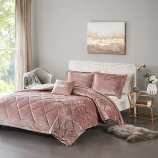 Pink Velvet Reversible Comforter Set