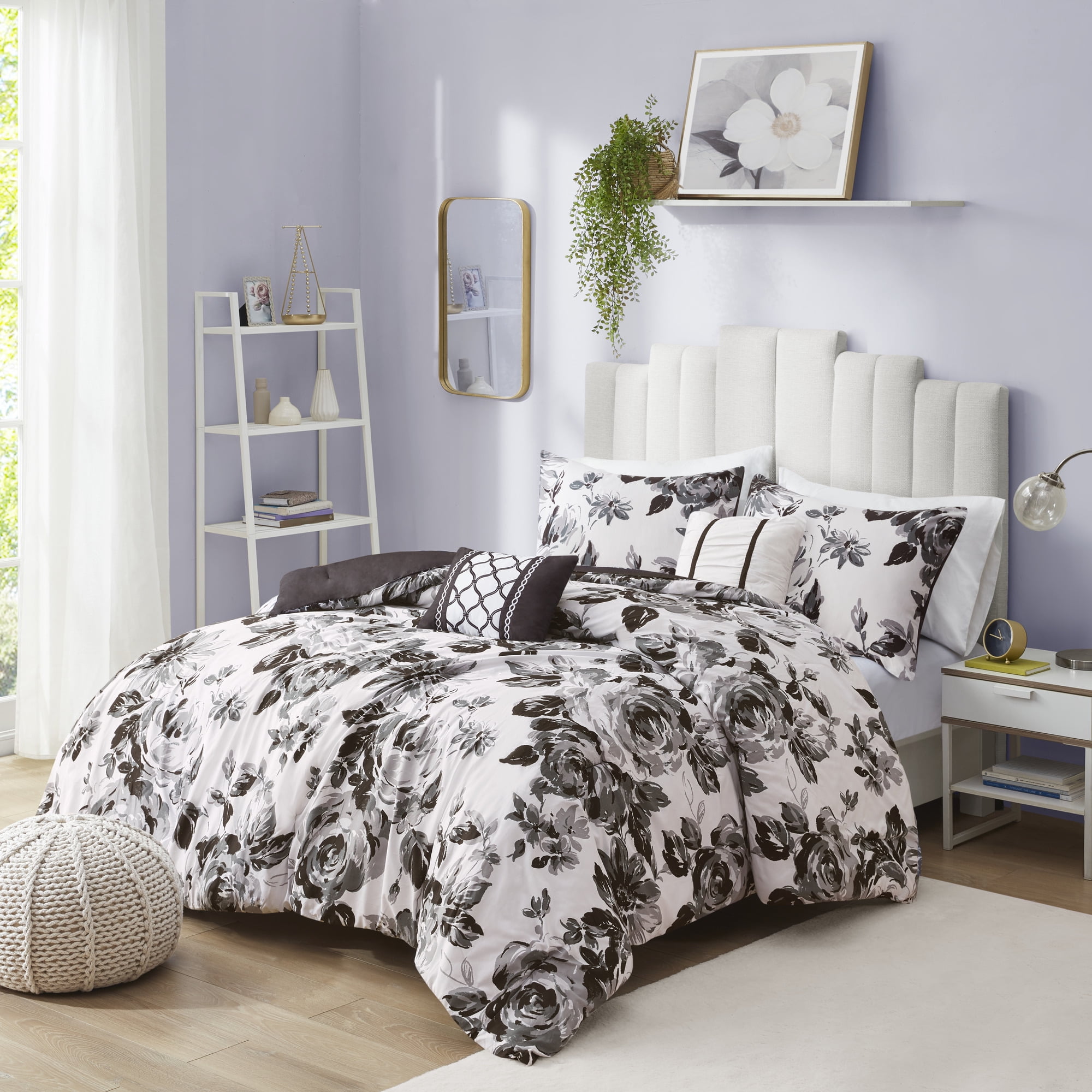 Intelligent Design Full/Queen Dorsey 5Piece Floral Print Comforter Set