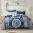 thumbnail image 1 of Regency Heights Full Size Comforter Set, 9-Piece Bed in a Bag Full, Navy Bedding Sets with Sheets, Bed Skirt, 1 of 10
