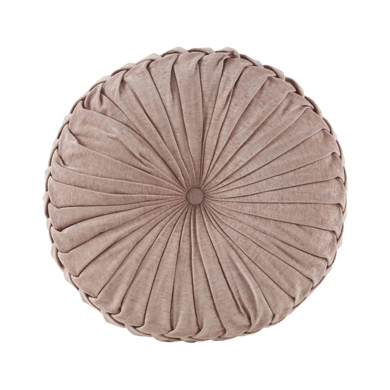 Blush Poly Chenille Round Floor Pillow Cushion