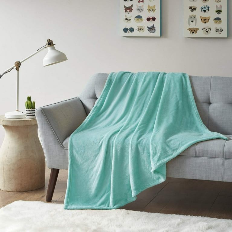 Aqua plush throw blanket new arrivals