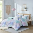 thumbnail image 1 of Intelligent Design Polyester Printed Duvet Cover Set with Aqua Finish ID12-1989, 1 of 4