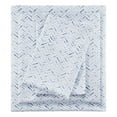 thumbnail image 1 of Intelligent Design Printed Microfiber Sheet Set in Blue Chevron Full, 1 of 15