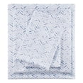 thumbnail image 1 of Intelligent Design Printed Microfiber Sheet Set in Blue Chevron Twin, 1 of 15