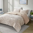thumbnail image 1 of Intelligent Design Queen Comforter Set, Reversible Velvet Comforter Set, Soft & Warm Sherpa Reverse, Winter Fluffy Comforter Bed Set with 2 Shams, Mira, Full/Queen Blush 3 Piece C95, 1 of 3