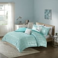 thumbnail image 1 of Intelligent Design Raina Metallic Printed Duvet Cover Set Aqua/Silver Twin/Twin XL, 1 of 6