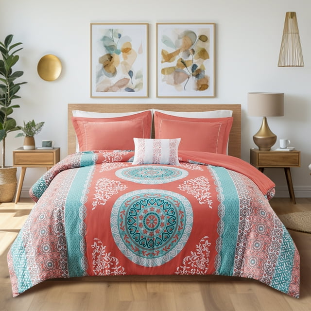 Intelligent Design Twin/Twin XL Comforter Set 3Piece Medallion Design