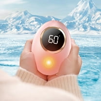 Intelligent Digital Display Hand Warmer, Three Temperature Adjustment Rechargeable Portable with Backside Heating, 3000mAh Battery, Power Bank Function, LED Display for Temperature and Power