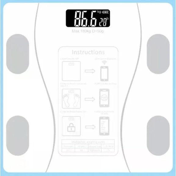 Intelligent Digital Scale with Application, Compatible with Bluetooth, Capable of Measuring Body Fat.