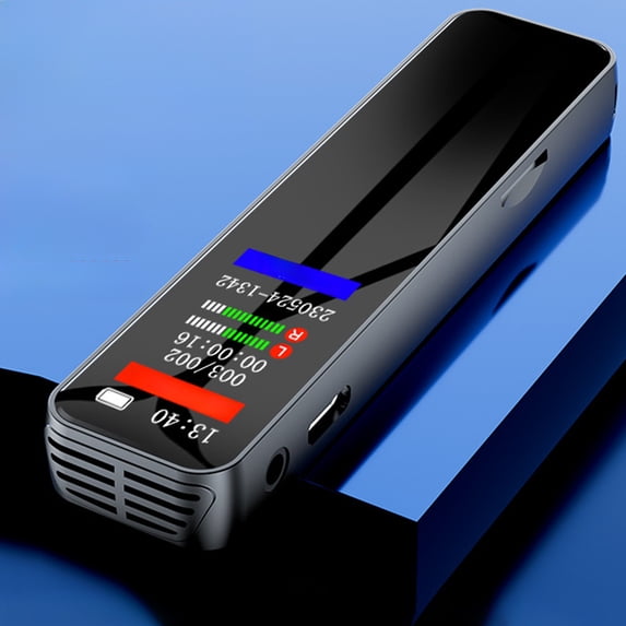 Intelligent Digital Voice Recorder | Alloy Portable Audio Recorder Pen - HD Noise Reduction DSP | 360° Surround Sound Pickup | MP3 WAV Lossless Audio | 240 Min | 380mAh | Type-C | Up to 512GB