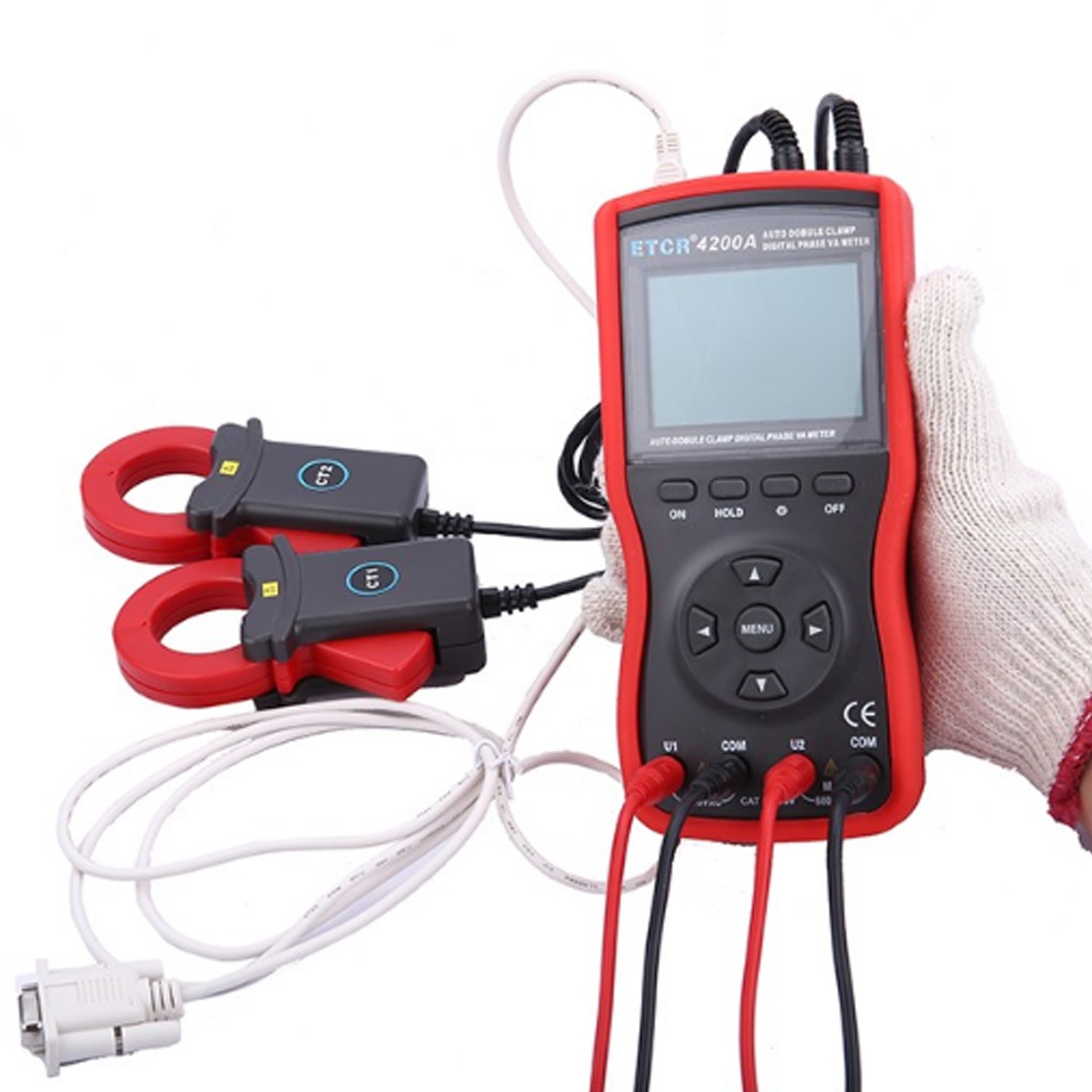 Intelligent Double Clamp Digital Phase Volt-Ampere Meter ETCR4200A