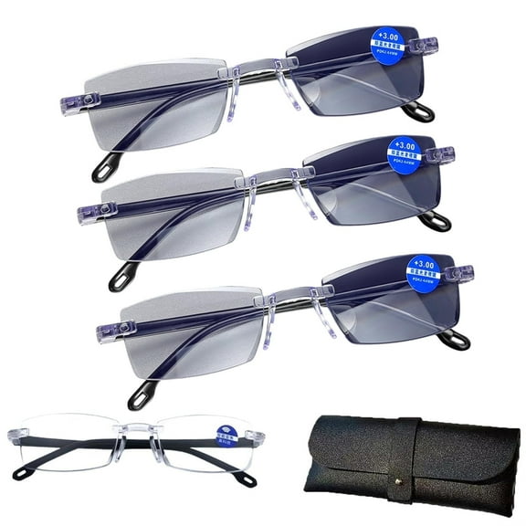 Intelligent Dual Focus Glasses Clearer Vision, Automatic Zoom Reading Glasses, Anti Blue Light Presbyopia Glasses(3pcs)