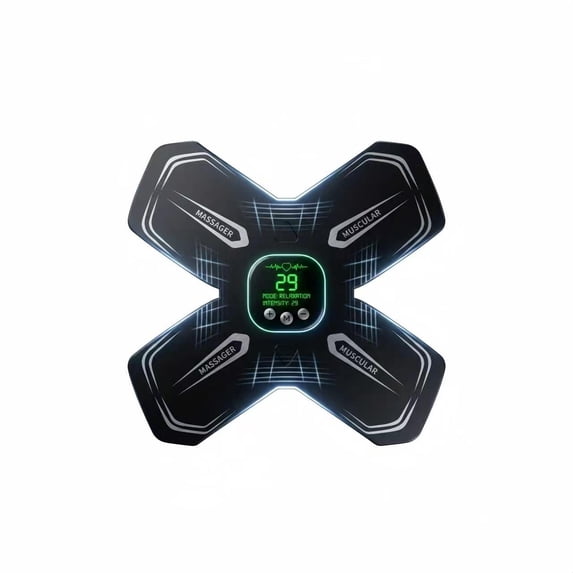 Intelligent EMS Muscle Relaxer Pad, Multi-Mode Electronic Pulse Body Massager for Back Shoulder Arm Leg Relaxation