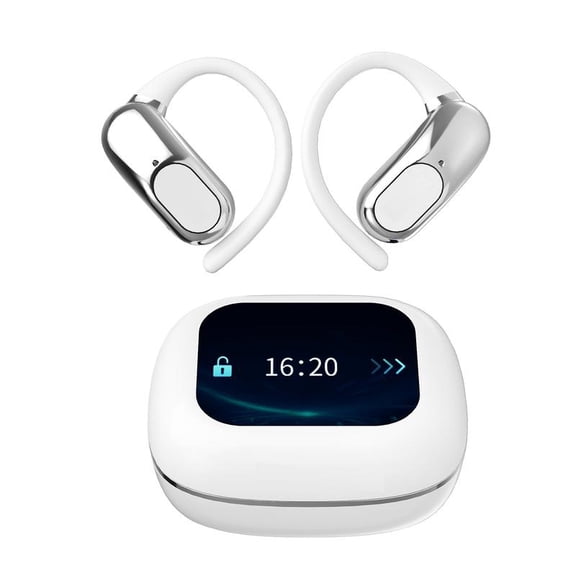 Intelligent Earphones, Full-Color Touch Display Bluetooth Earbuds ，Dynamic Stereo Sound Earbuds with ENC Call Noise Canceling Mic