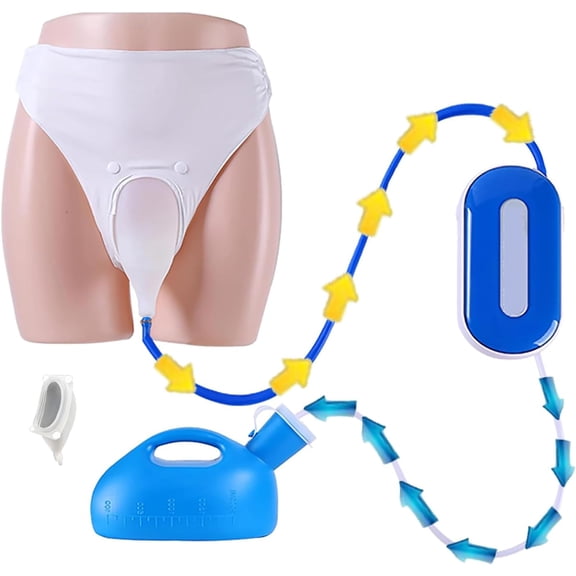 Intelligent Electric Urine Collector, Upgraded Version Intelligent Female Electric Urinal ，Rechargeable Automatic Start Stop Pump, with 2000 ML Urinal Easy to Clean, Bed Rest Anti-Leakage(Female)