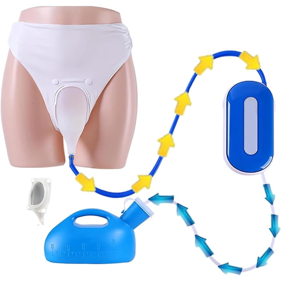 Intelligent Electric Urine Collector, Upgraded Version Intelligent Female Electric Urinal ,Rechargeable Automatic Start Stop Pump, with 2000 ML Urinal Easy to Clean, Bed Rest Anti-Leakage(Atrophy)