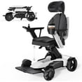 thumbnail image 1 of Foldable Electric Wheelchair for Adults, Manual Height-Adjustable Seat 15.7"–23.6" (Non-Electric Lift), 400W Brushless Motors, 3D Winged Backrest with Headrest (L10-Pro White), 1 of 12